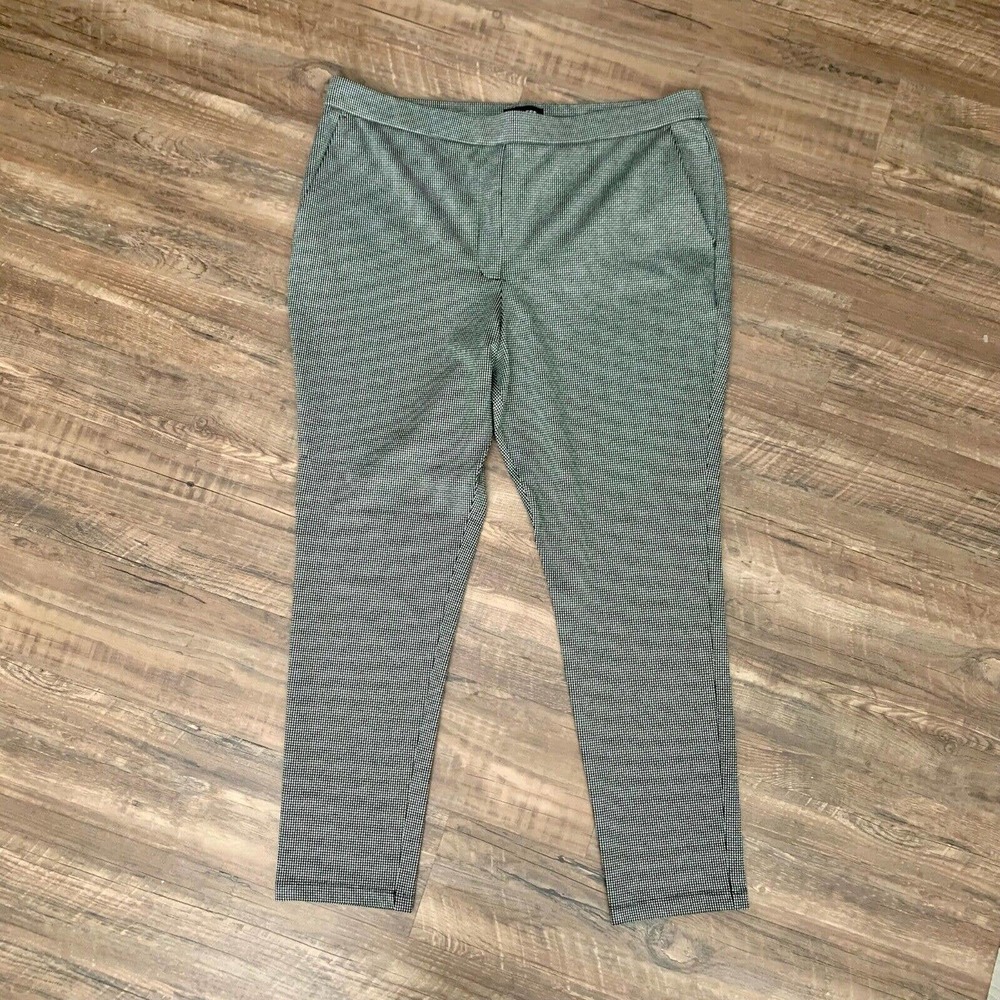EXPRESS Pull On Black White Skinny Dress Pants Size XL